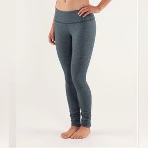 Lululemon Wunder Under Hi-Rise Tight Full On Luon 28" Black Herringbone Size 4.